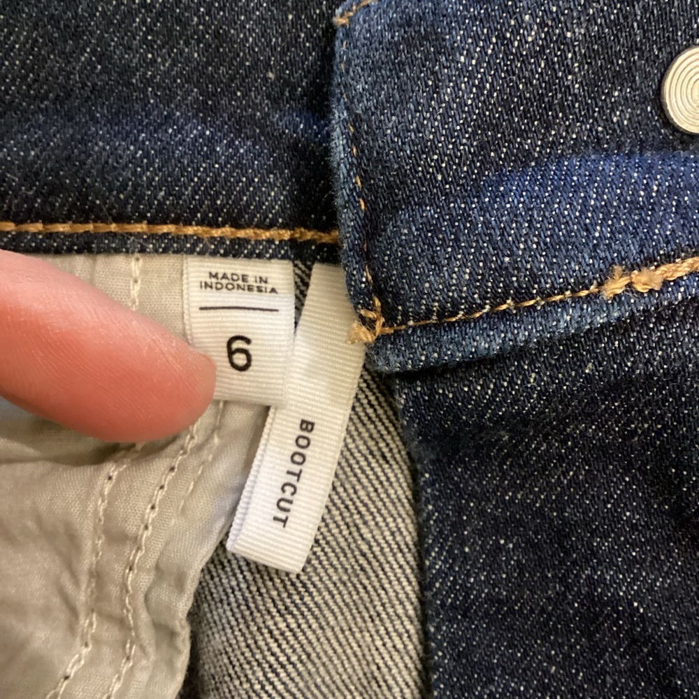 LOFT Outlet 6 Bootcut Jeans Mid Rise Women’s Stretch Dark Wash - Picture 9 of 12